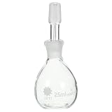 HOMOBABE Picnómetro de Vidrio de Laboratorio 25 Ml con Tapón Botella de Densidad y Frasco de Reactivo de Vidrio para Almacenamiento Seguro de Líquidos en Laboratorio
