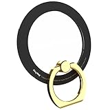 AAUXX iRing Mag アイリング マグ 限定カラー MagSafe対応 スマホリング Limited Edition リミテッドエディション 正規品 正規代理店 マグネット式 ホールド リング 薄型 ワイヤレス充電対応 強力吸着 ネオジム磁石 別注カラー iPhone 15 14 13 12 Series (ディープブラック×ゴールド)