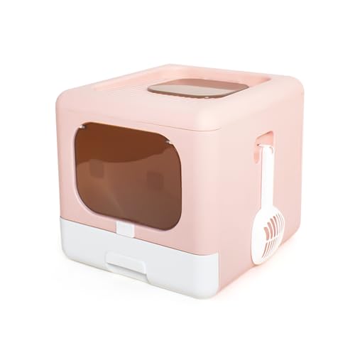 Boîte à litière de chat pliable pour stopper les grains au sol - 6