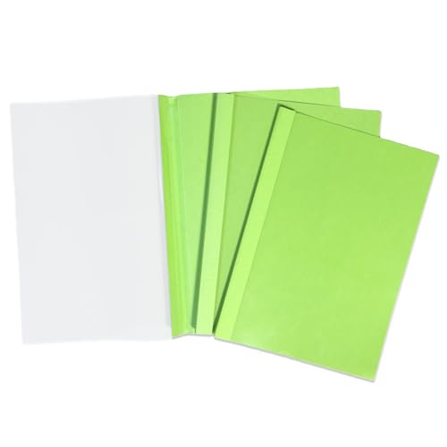 BuroKalos Thermobindemappe, 15 Blatt, 2 mm, A4, Hellgrün, Packung mit 25 Stück
