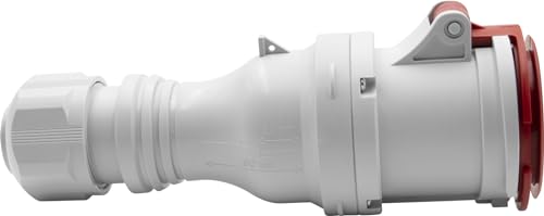 Brennenstuhl CEE-Steckdose für den Außenbereich, 5-polig, CEE-Steckdose 400 V/63 A mit Deckel, schraubbarer Anschluss, Verwendung im Freien, Baustelle, Industrie, Camping, IP44, 63 A