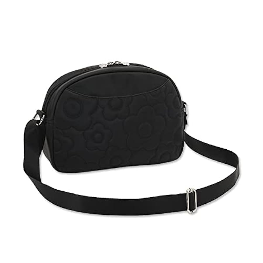 美品◆MARY QUANT ボディバッグ キルティング 花 デイジー ブラック MARY QUANT マリークワント ボディバッグ キルティング デイジー