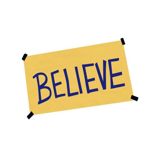 Image of WSQ 2-Pack Believe Stickers Vinyl Decal - 4 Inches - Stickers for Car Truck Van Window Bumper Laptop Tablet Cup Tumbler Water Bottle and Any Smooth Surface