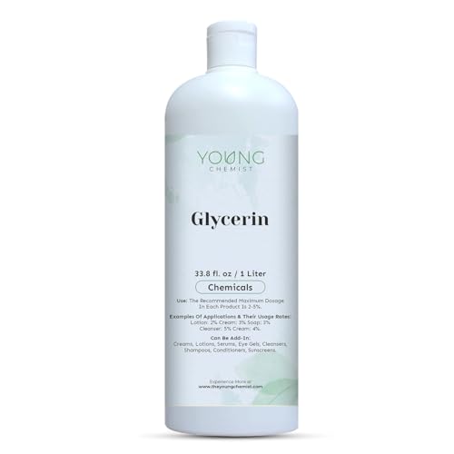 Image of Young Chemist Glycerine (Pure and Unscented) For Soft And Moisturize Skin | 1000 gram, Liquid
