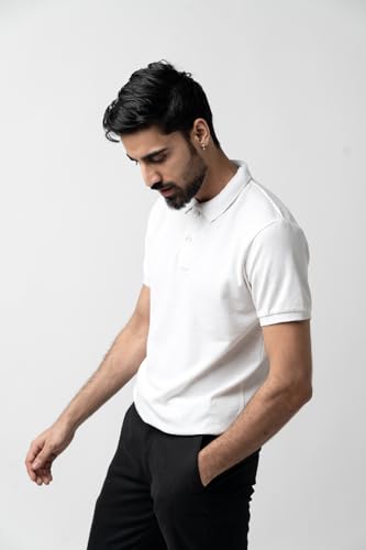 Image of Men's & Boys' Pure Cotton Polo T-Shirt - Half Sleeves, Regular Fit, Solid Plain Classic Polo Collar | Casual & Sportswear