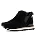 Sneakers Negras Estilo botín con Mini cuña para Mujer ECKERO