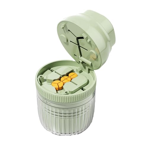 lomonmen Trituradora de Pastillas,Cortador de Pastillas,Rompe Pastillas para Píldoras Pequeñas y Grandes,Partidor de Pastillas para Niños,Ancianos,Mascotas (verde 1)