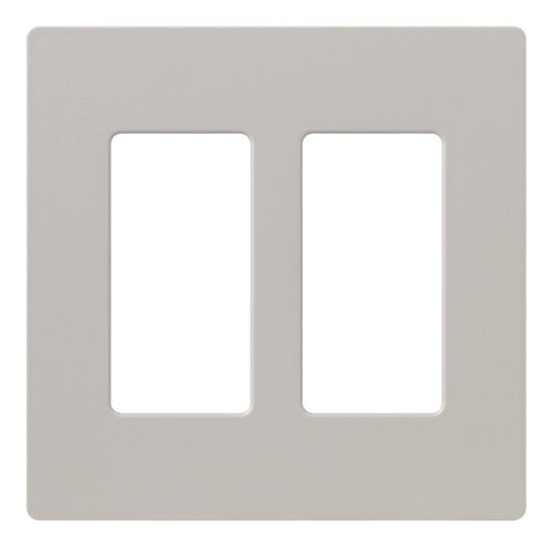 Image of Lutron Claro 2 Gang Decorator /Rocker Wallplate, Satin, Taupe (1-Pack) | SC-2-TP