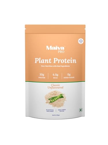 Image of Maiva Pro | Plant Protein Isolate - Assorted Pack - 250gm (Pack of 5) | Upto 30g Protein & 6.5g BCAA | All Essential Amino Acids | Gut Friendly, Easy to Digest | Vegan, Dairy Free, No Preservatives