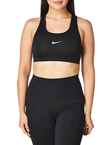 Nike Damen Swoosh Sport BH, Black/White, XS