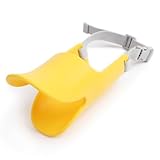 犬用マズル 口輪 アヒル口 ペット用マスク 用 口輪 しつけ口輪 アヒル口の形口輪 サイズ調整可能 防水 犬用無駄吠え 噛み防止 家具破壊防止 コスプレ 外出便利 小型犬 中型犬 (イエロー)