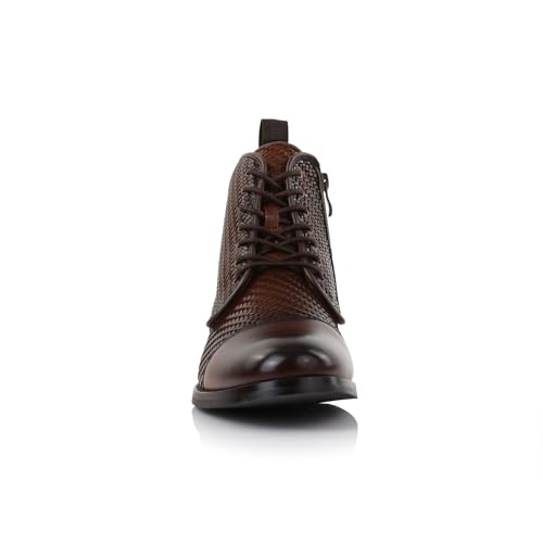 Image of Polar Fox Men's Ankle Dress Boots | Lace-up Casual Fashion Boot Collection | Cap Toe & Plain Toe Styles |
