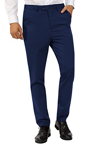 MAGE MALE Men’s Slim Fit Dress Pants Classic Straight Fit Stretch Suit Separates Pant