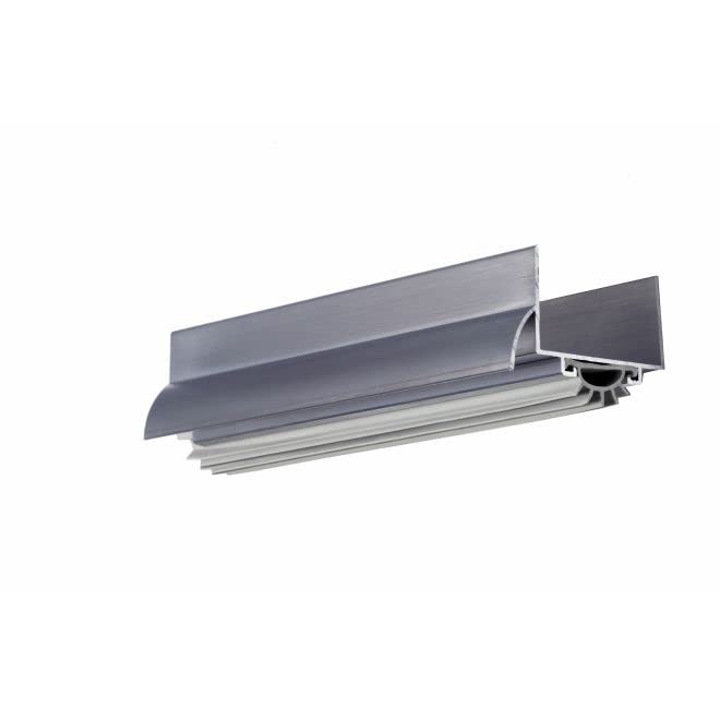 Pemko 216AV Mill Finish Aluminum Door Shoe with Gray Vinyl Insert