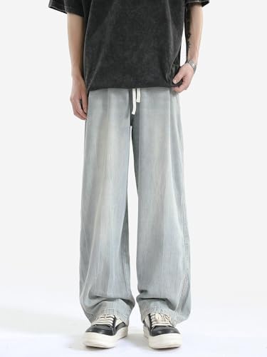 Men's Pants Light Jeans Loose Straight Trouser for Man2