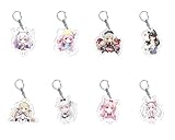 junweideyi Azur Lane - 8 llaveros acrílicos de dibujos animados de anime japonés, Estilo 3, Talla única