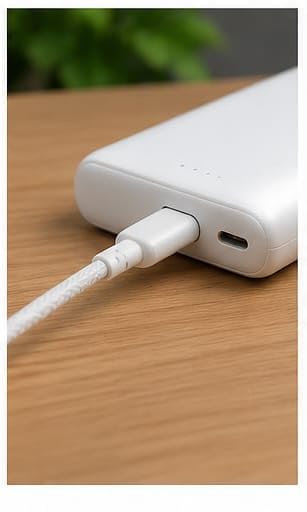 Image of Type-C to Type-C Fast Charging Cable, Braided, Data Sync, Tangle-Free, for Smartphones, Tablets, and Laptops