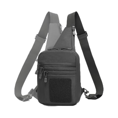 FLWVOG Concealed Carry Sling Bag for Men Ccw Bag EDC Carry Bag Shoulder Chest Pack Gun Bags for Handguns Black Cover