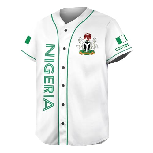 Personalized Nigeria Baseball Jersey Men, Nigeria Jersey Men, Nigeria Soccer Jersey, Nigeria Jersey Baseball miniatura 5