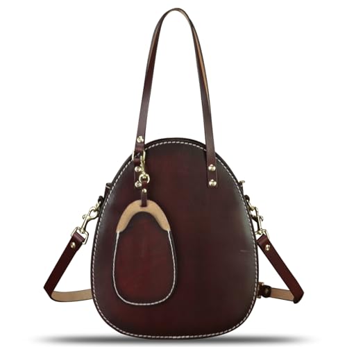 Genuine Leather Handbag Purse for Women Retro Top Handle Bags Satchel Handmade Vintage Crossbody Shoulder Bag2