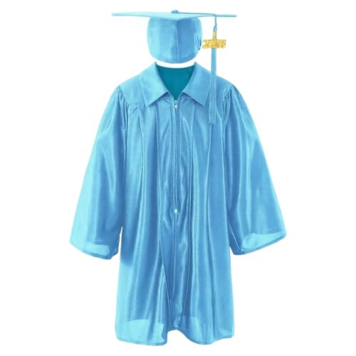 Vestido de graduación infantil unisex con birrete y borla para fin de curso escolar
