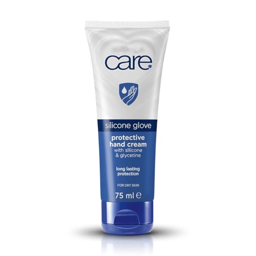 Care Silicone Glove Hand Cream with Glycerine Almond Oil & Vitamin E 2.5 fl oz Protective Moisturizing Barrier for Dry Skin