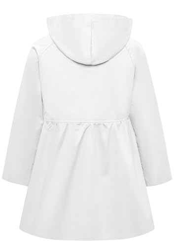 Image of Betusline Girl's Single Breasted Trench Coat Hooded Dress Coat Outerwear, 2-14 Years