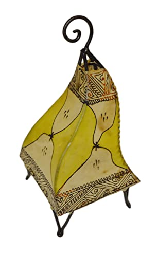 Lámpara de cuero artesanal marroquí Henna miniatura 1