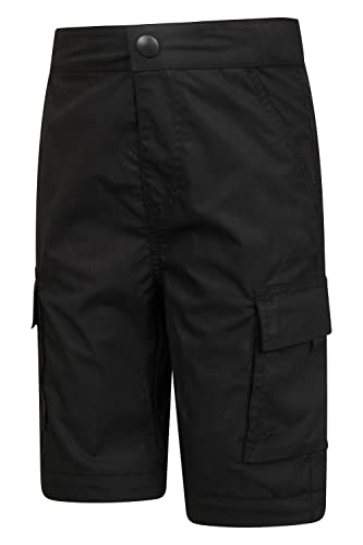 Mountain Warehouse short infantil ativo conversível para caminhadas com zíper, Preto, 13 Years