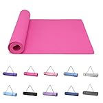 Good Nite Esterilla de yoga para ejercicio, pilate...: Dos opciones de grosor: la esterilla de yoga Good Nite de 10 mm está hecha de material TPE, que es más suave y protege nuestras articulaciones. La alfombrilla de ejercicio de 6 mm de grosor es más propicia para mantener el equilibrio corporal 【Fabric...