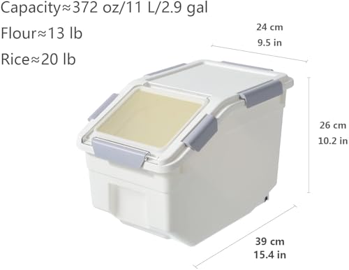 CITY BABY 2 Pack Airtight Flour Storage Container With Scoop,Dry Food, Sugar, Baking Supplies,Rice Container Set -BPA Free- Pet Food Storage Container,Dog Cat Birds Food Bin(13LB) - Image 4