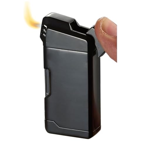 Visol Epirus Soft Flame Refillable Gas Lighter, Built-in Pipe Tools, Windproof Adjustable Flame Lighter (Shipped Without Butane) (Black) Cover