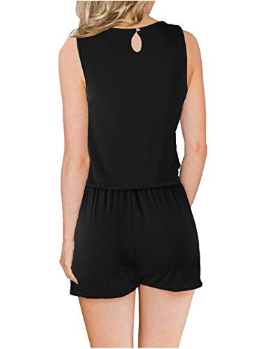 Anrabess Womens Summer Scoop Neck Sleeveless Tank Top Short Jumpsuit Rompers Travel Outfits 209Heise-S #TOP2