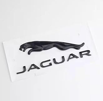 CMAOS FitJaugar XE XF XJ Car Trunk Emblem Leopard Rear Car Sticker Jaguar Panther Fender Decal(2pcs Black)