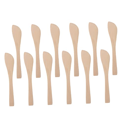 Cabilock 15Pcs Wooden Dumpling Filling Spoon Butter Spreader Polished Smooth Design Comfortable Grip for Spreading Filling Kitchen Utensils for Cooking and Baking