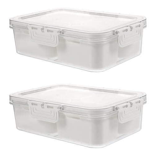 Boîte à épices 4 cases transparente avec couvercle hermétique - 2