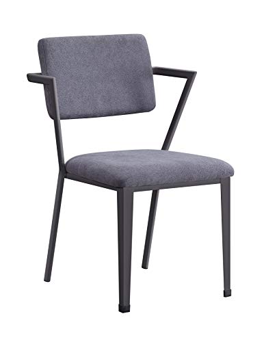ACME Cargo Chair - - Gray Fabric & Gunmetal