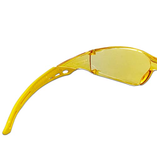 VENUS - E-306 AHC - Safety Goggles - ISI Certified, Polycarbonate Hard Coated Anti-Scratch Lens, Night Vision Design for Industrial, Cycling, Bike & Car Driving - Clear Lens - Pack of 1
