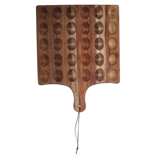 PRETYZOOM Wood Egg Tray Deviled Egg Plate Dual-sided Serving Platter Countertop Storage Easy Wash