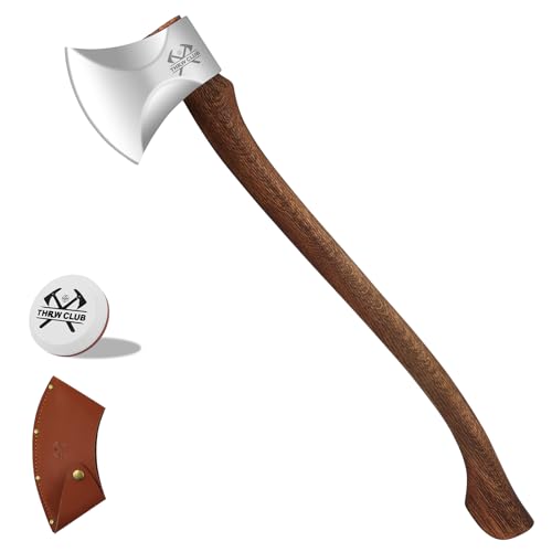34.3 Inch Professional Wood Splitting Axe, Wood Chopping Axe with Leather Sheath, Standing Ax, Tree Felling Ax, Springboard Ax, Sporting Axse, Racing Axes for Timbersports - Head 5.5lbs