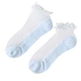 Momolaa Calze Alluce Valgo Trasparente Seta Donne Fashion Estate Casuale Sock Calze Calze corte Calze Scialpinismo (Blue, One Size)