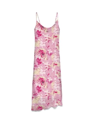 Robe Cascade Vero Moda Vmsmilla SL Rose poudré mi-longue sans manches S