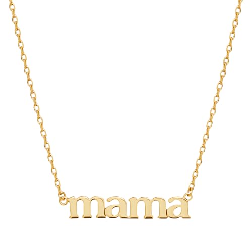 Ana Luisa Gold Dainty Mama Necklace for Women - Sentimental 14K Gold Nameplate Necklace for Mom - Hypoallergenic, Water-Resistant, Tarnish-Free Jewelry - Mother's Day Necklaces - Everyday Mom Jewelry