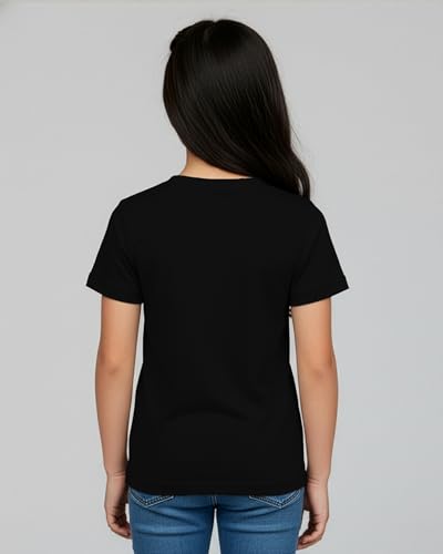 Image of Real Essentials 5 Pack: Girls' Cotton Short Sleeve Crew Neck T-Shirt - Athletic Tee Shirt for Teens Kids Youth (Ages 4-16)