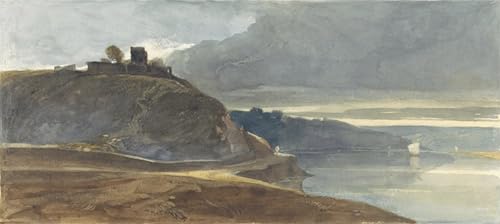 Lienzo un castello sopra un estuario de William Muller para dar elegancia a tu oficina actual