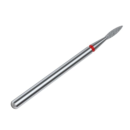 STALEKS PRO   DIAMANTE BIT   Llama afilada (anillo rojo) I Juego de fresa de uñas I Kit de lijado para lijadoras eléctricas I Punta para manicura y pedicura adaptativas (FA11R016/8)