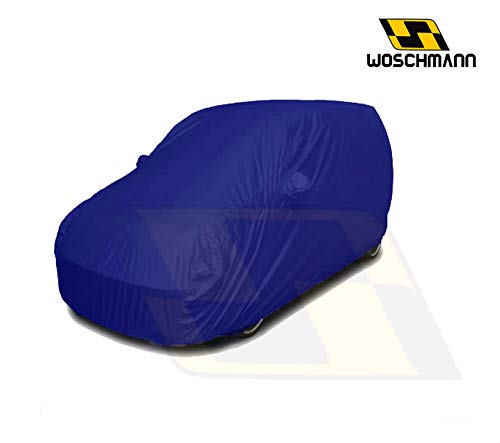 Woschmann-Blue Weatherproof Car Body Cover for Outdoor & Indoor Protect from Rain, Snow, UV Rays & Sun. (G7) with Mirror Pocket Compatible with-Mahindra Marazzo