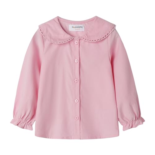 Image of Mud Kingdom Little Girls Corduroy Shirt Button Down Long Sleeve Lace Collar