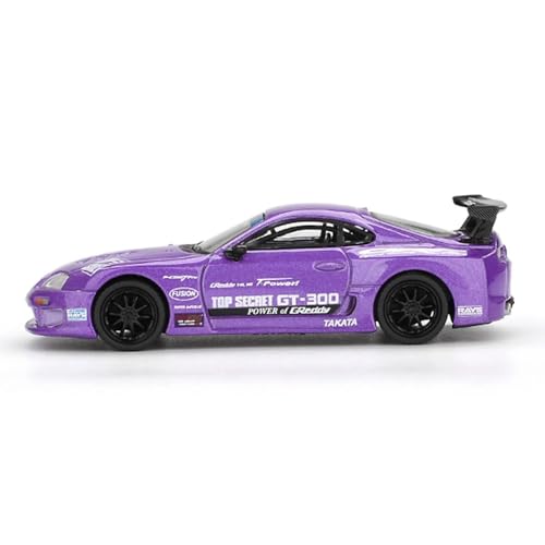Diecast Model Car Compatible with Mini GT 1:64 Toyota Supra (A80) Top Secret GT-300 Top Secret Purple Limited Edition MGT01067