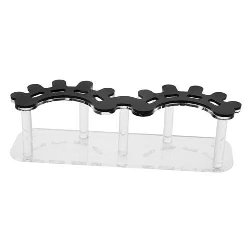 PACKOVE 8trous Organisateur de Pinces à Cil Acrylique Présentoir pour Extensions de Cils Support de Rangement pour Pinces à Épiler Emplacements Base Lestée